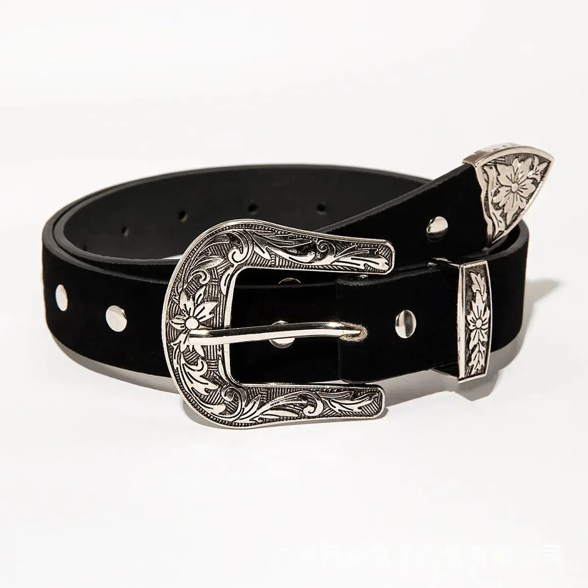 Vintage Rivet Gothic Belt - Punk Y2K Metal Buckle