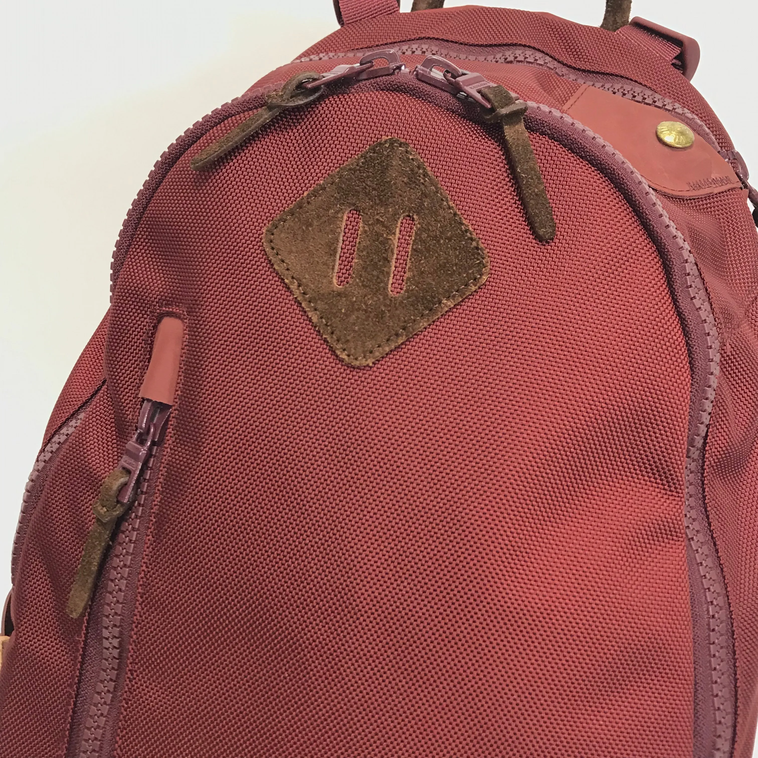 Visvim 20L Prime Cordura Ballistic Nylon Backpack Burgundy