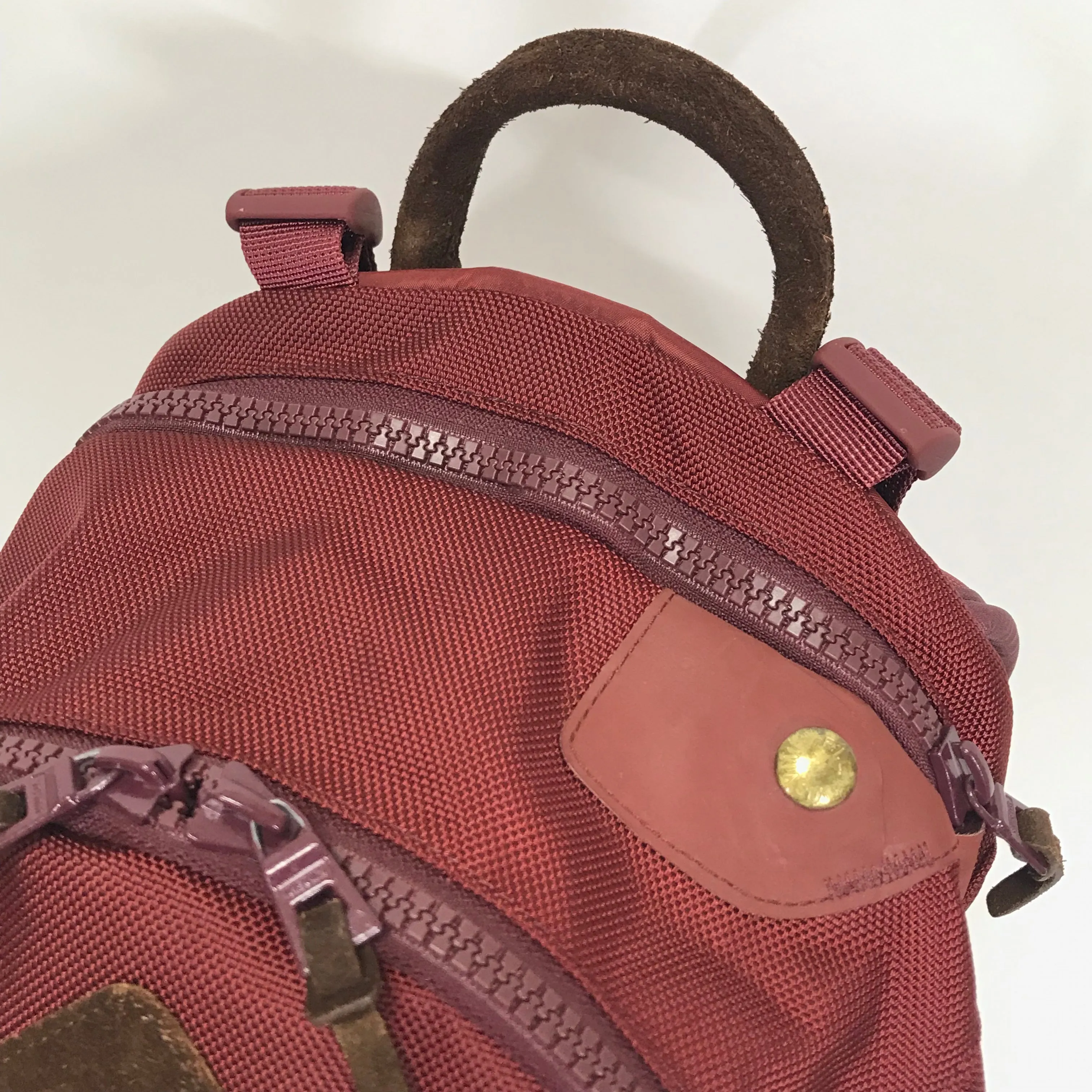 Visvim 20L Prime Cordura Ballistic Nylon Backpack Burgundy