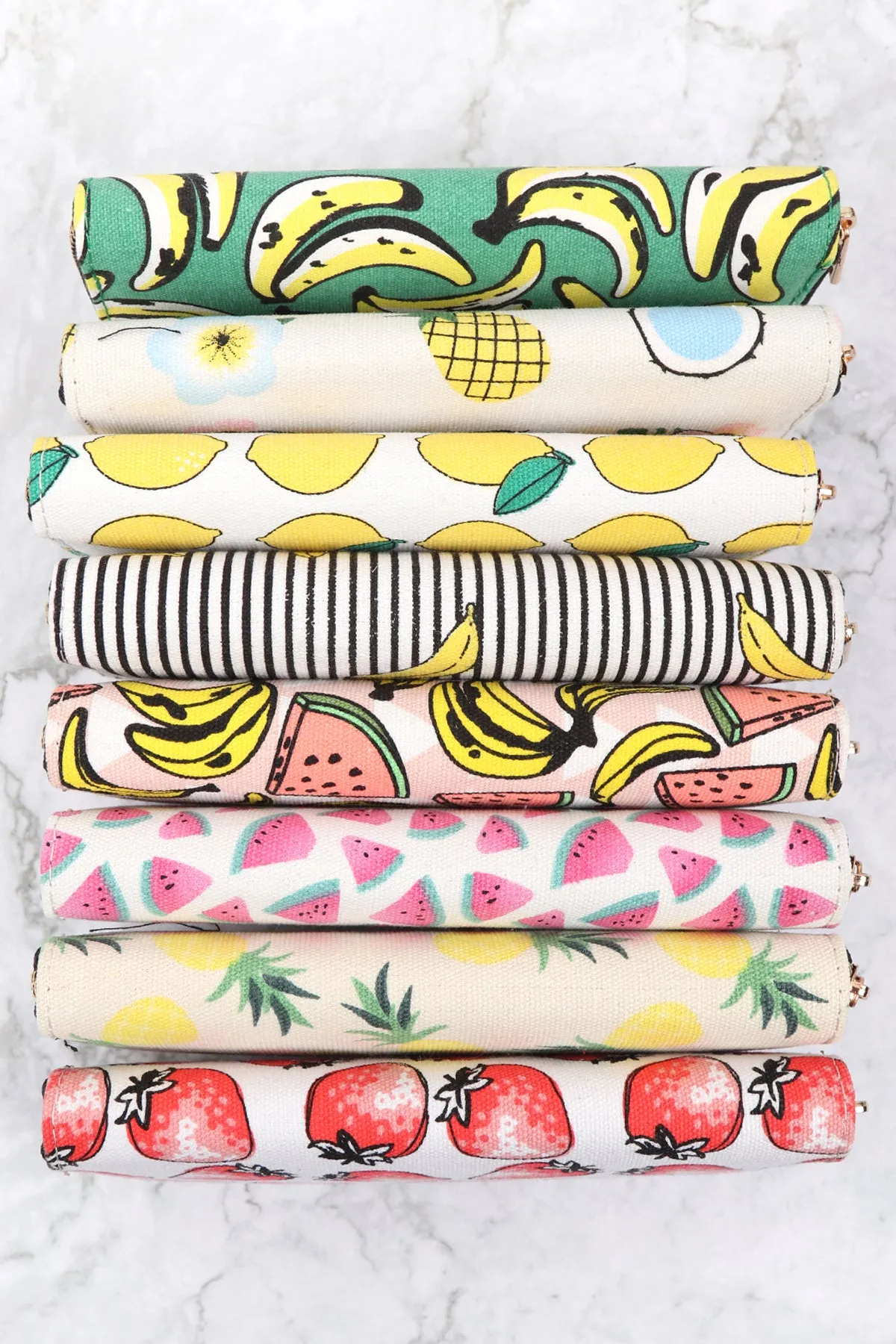 WATERMELON BANANA DIGITAL PRINTED ZIPPER WALLET