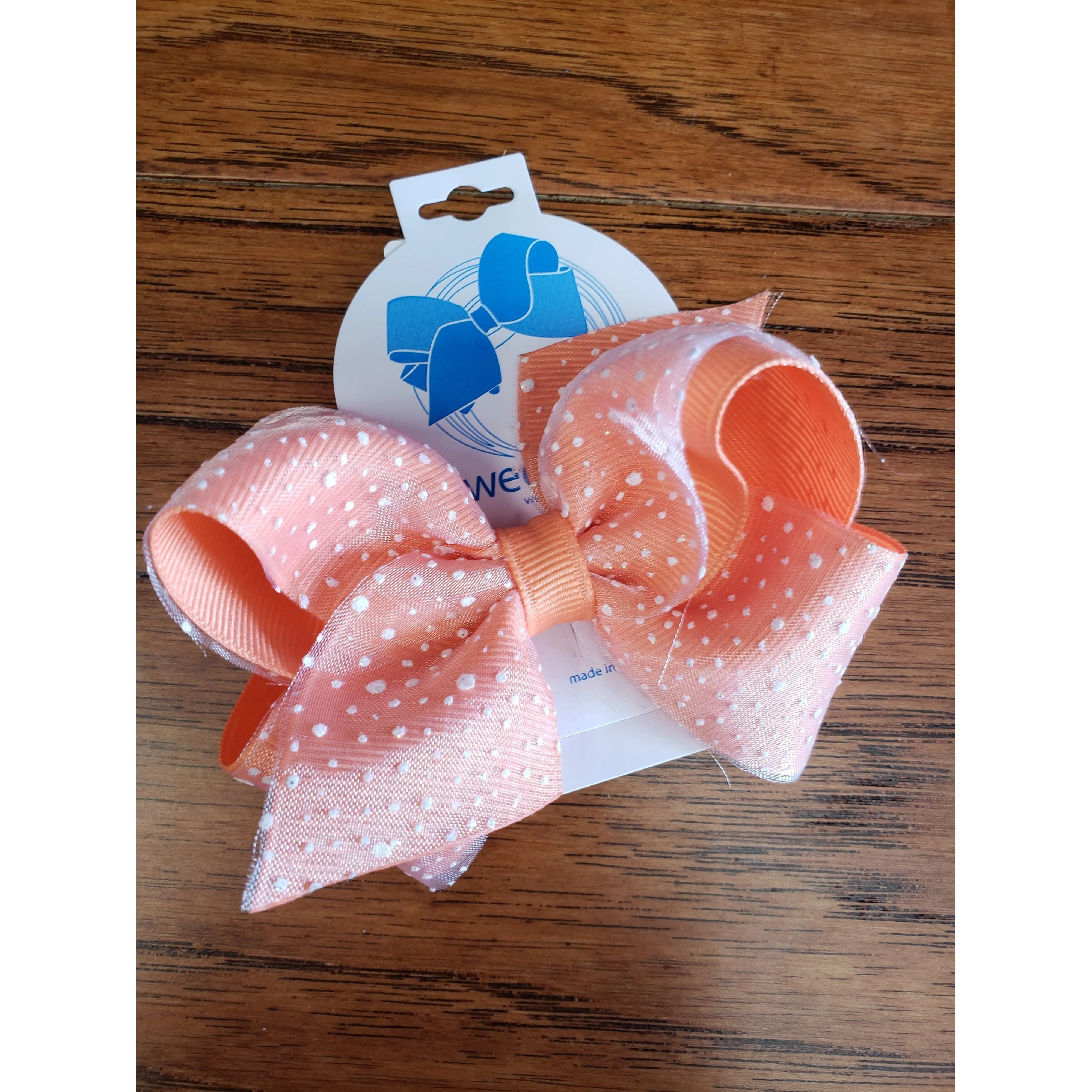 Wee Ones Grosgrain/Sparkle Small Bow