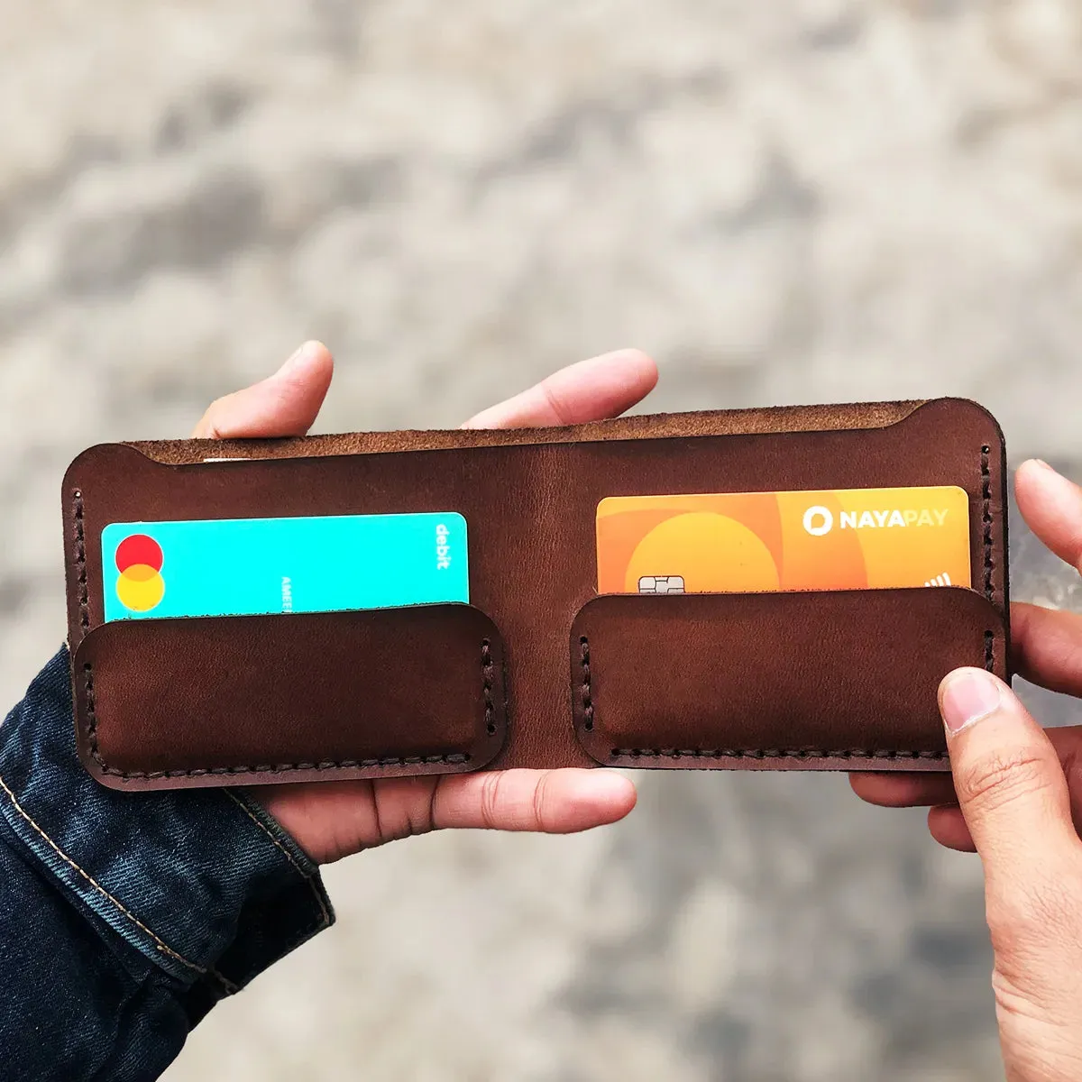 Wolf - The Vortex A Leather Bifold Wallet