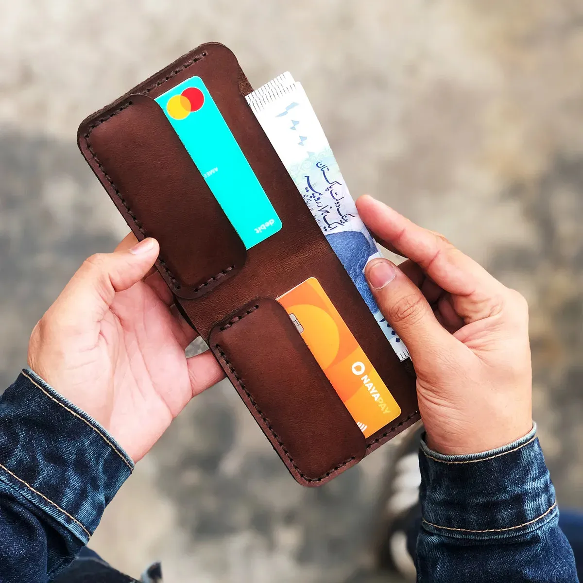 Wolf - The Vortex A Leather Bifold Wallet