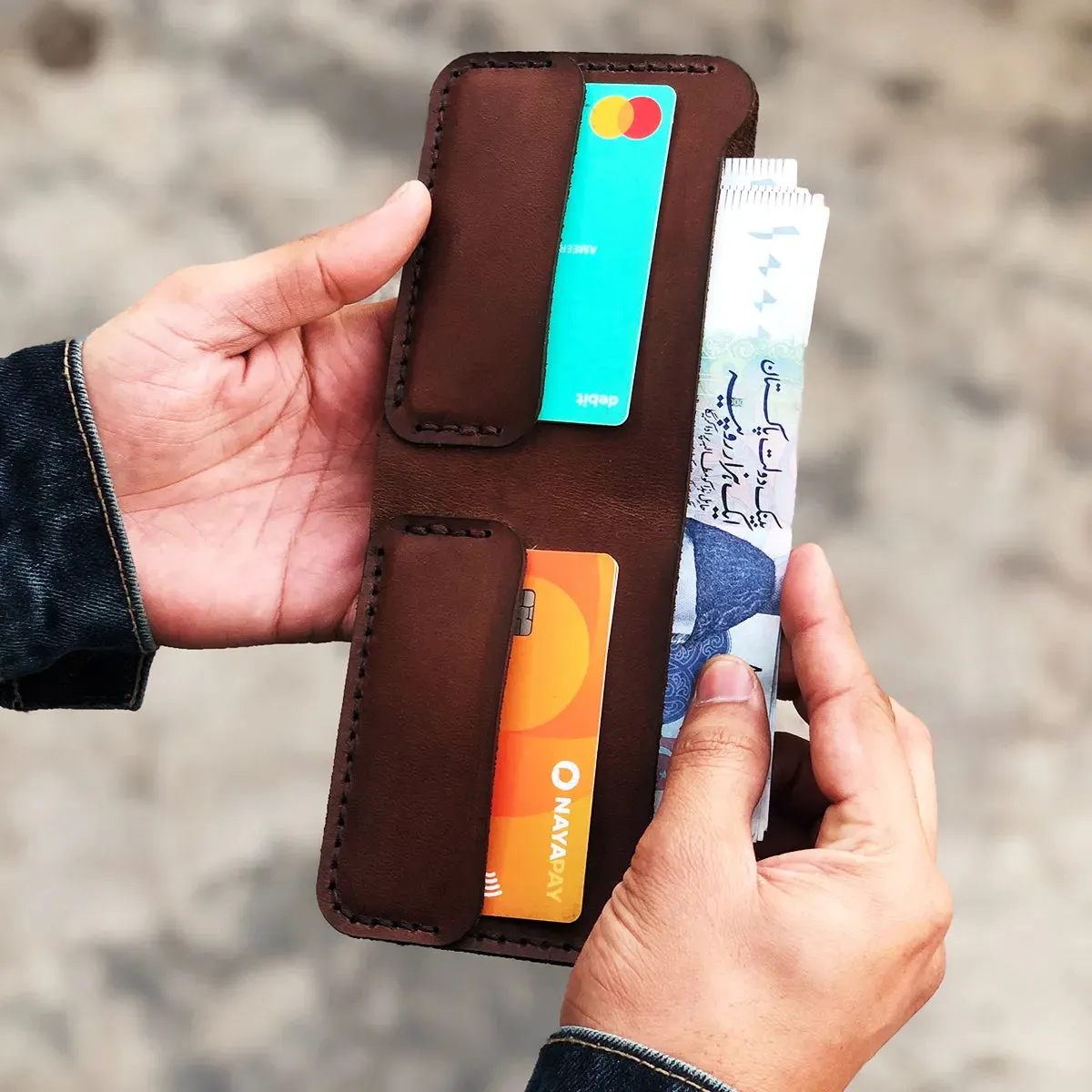 Wolf - The Vortex A Leather Bifold Wallet