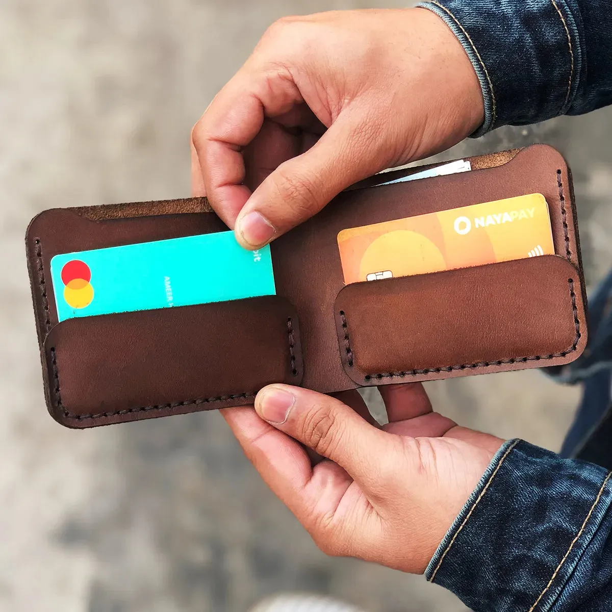 Wolf - The Vortex A Leather Bifold Wallet