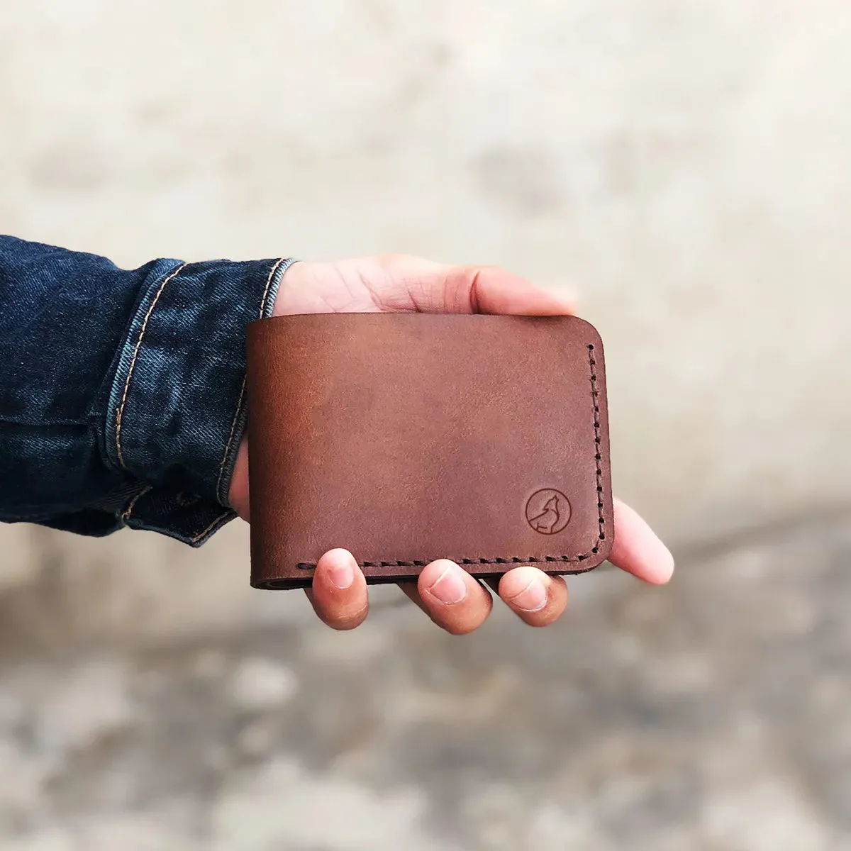 Wolf - The Vortex A Leather Bifold Wallet