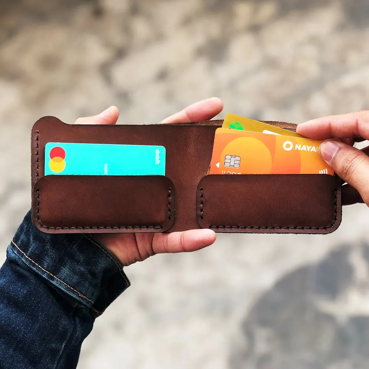Wolf - The Vortex A Leather Bifold Wallet