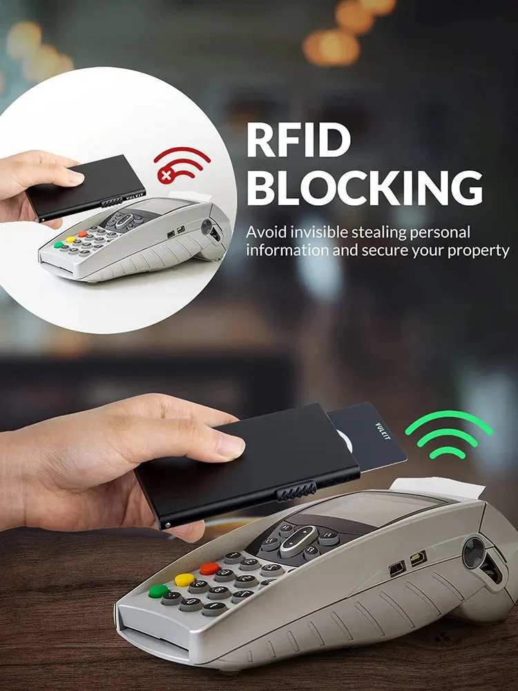 YATBEST Aluminium Pop-Up Smart Wallet with RFID Blocking