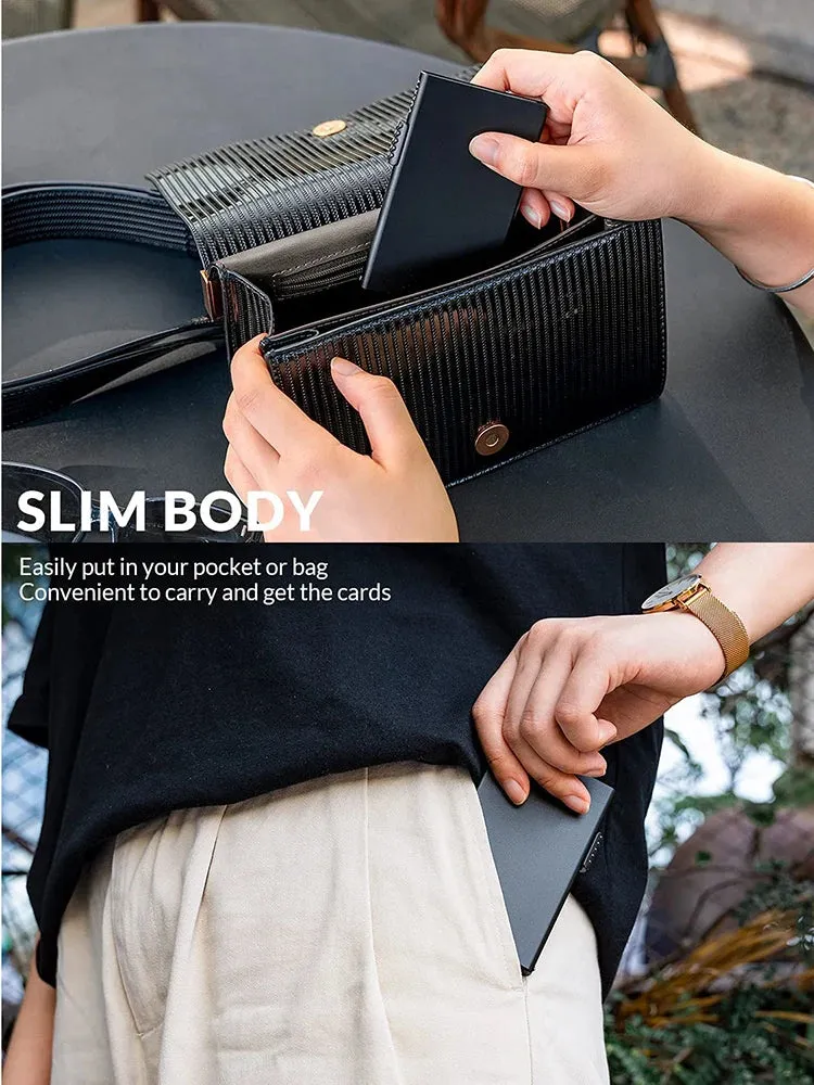 YATBEST Aluminium Pop-Up Smart Wallet with RFID Blocking