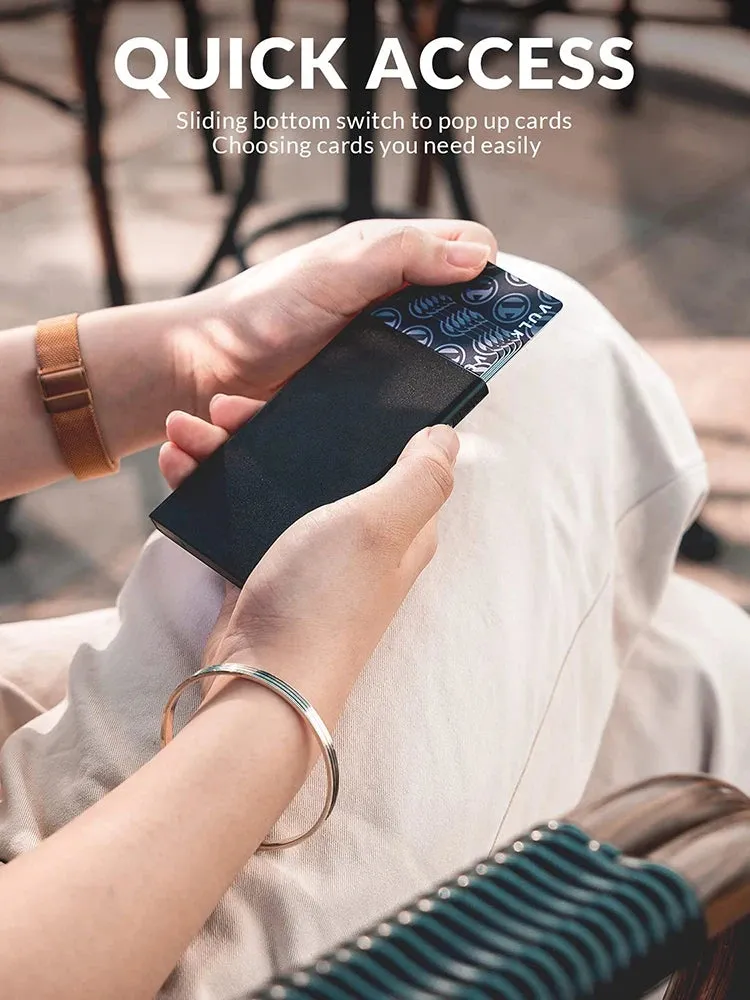 YATBEST Aluminium Pop-Up Smart Wallet with RFID Blocking