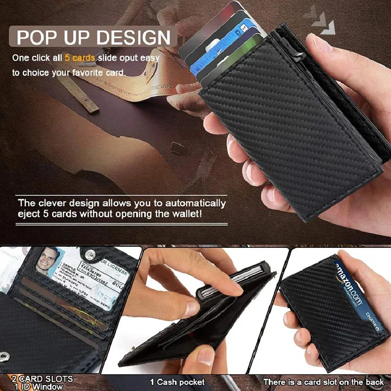 YATBEST Pop-Up Smart Wallet with RFID Blocking