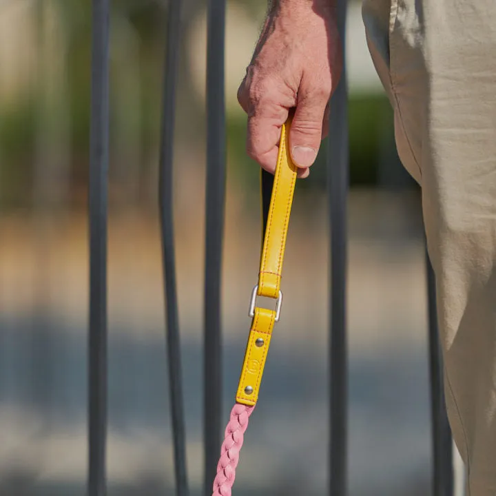 Yellow & Pink Braid Leash