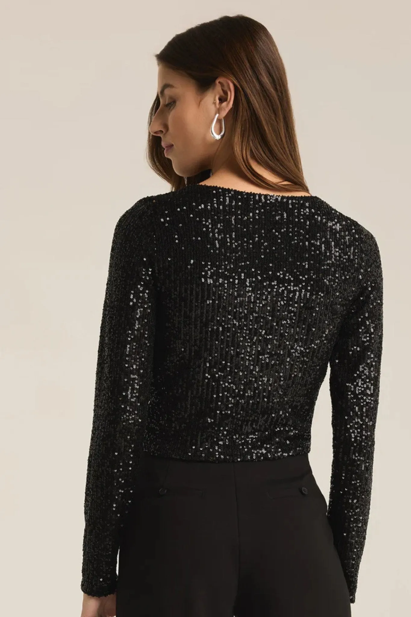 Z Supply: Aurora Sequin Top in Black