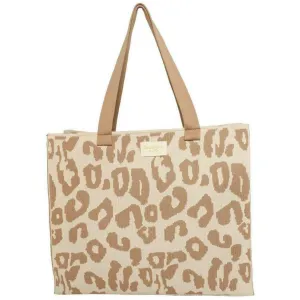 Zelly Animal Woven Tote Bag - Taupe