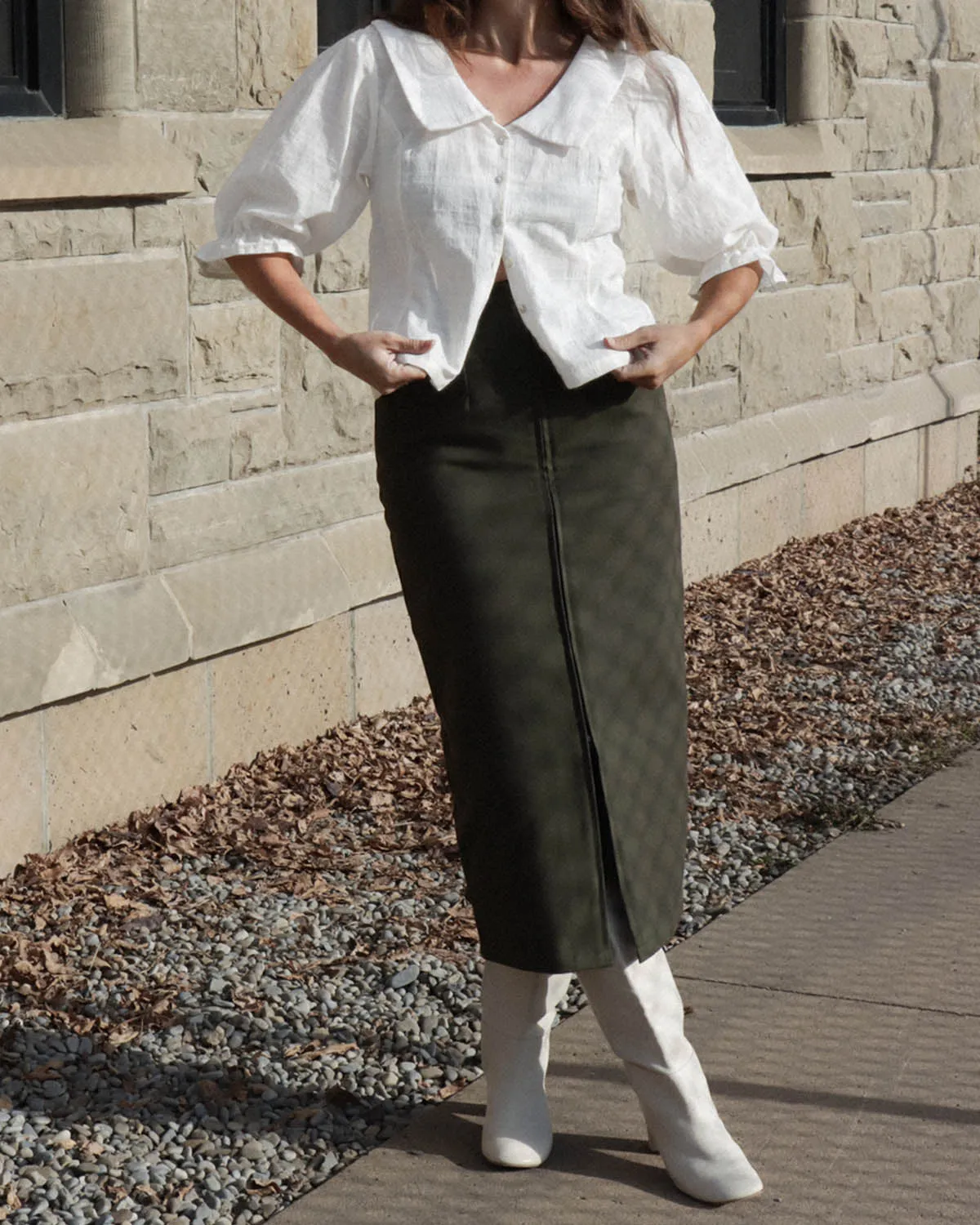 Zipper Skirt | Olive