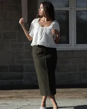Zipper Skirt | Olive