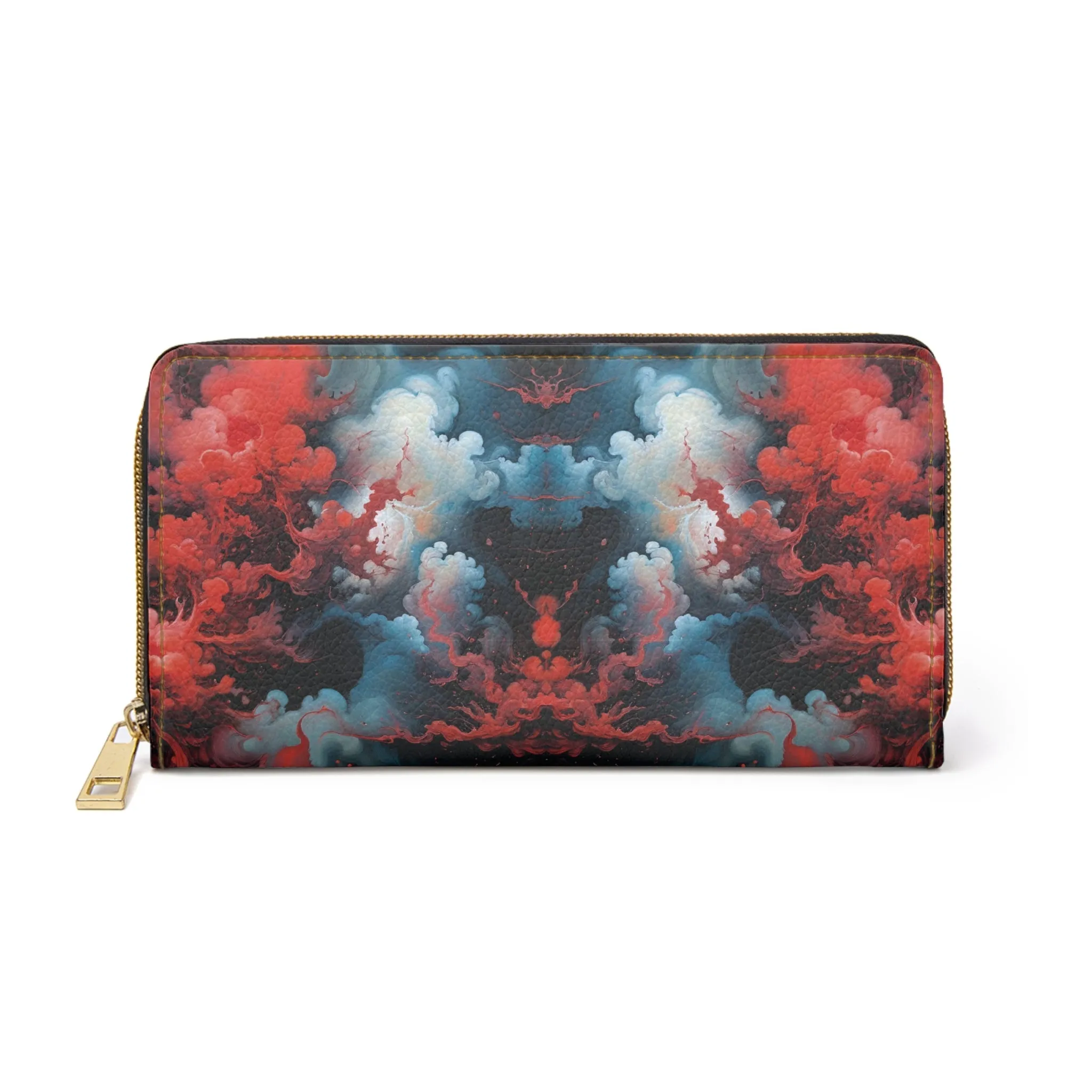 Zipper Wallet Ethereal Crimson Flow - Light